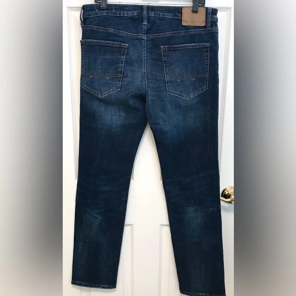 NWT Two Pair American Eagle Slim Straight Jeans 34x32